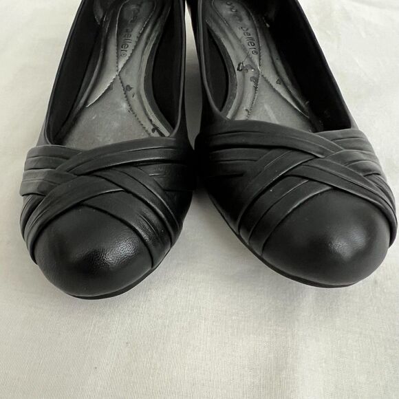 Andrew Geller Women's Black Leather Upper Slip-on Wedges Shoes – 6.5 - Picture 4 of 10